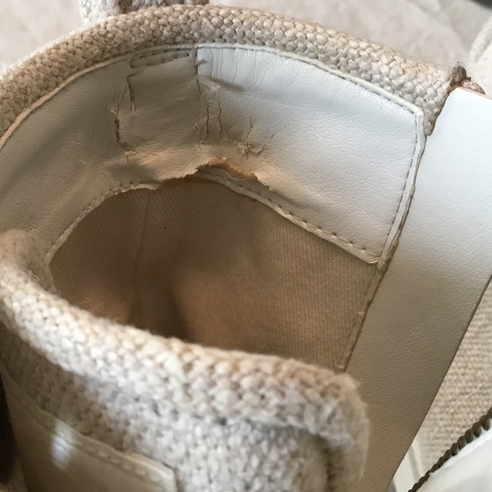 Michael Kors Corey Beige Textile & Rubber Combat Boots - 6 - Picture 9 of 10